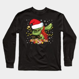 Dabbing Cactus Santa Christmas Kids Boys Girls Gifts Long Sleeve T-Shirt